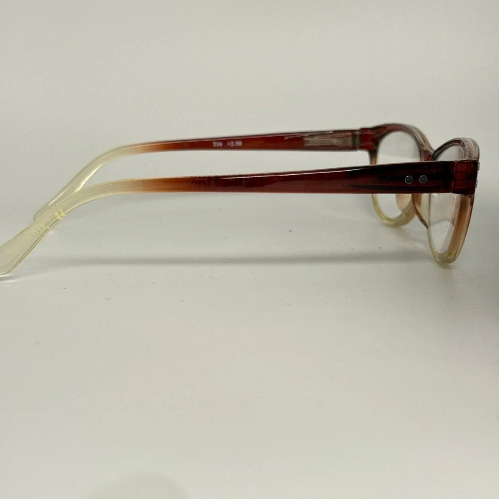 Design‎ Line 216 Brown Ombre Cat Eye Reading Glasses  Mens Womens